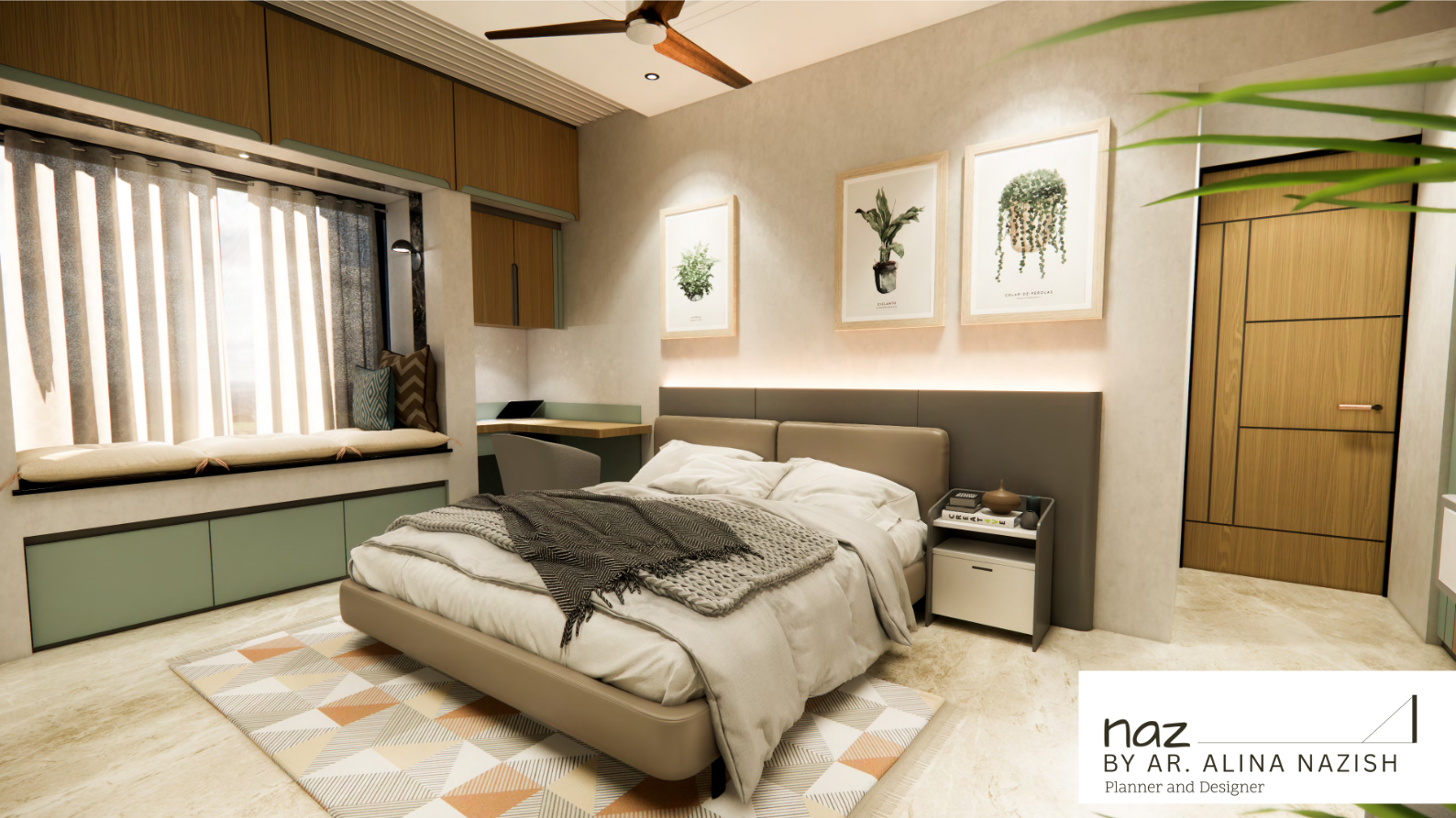 Master bedroom with office